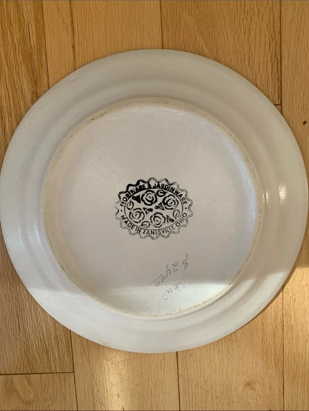 Zanesville vintage dinner plate